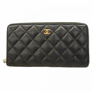 CHANEL Black Caviar Leather Wallet